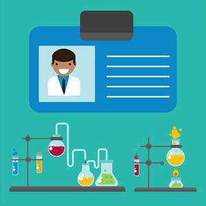 化学实验室瓶玻璃器皿管液体生物技术分析和医学科学设备化学实验室
